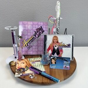 VTG Y2K Disney Hannah Montana Miley Cyrus Concert BUNDLE CD/Pins/Pen/Fan/Merch/